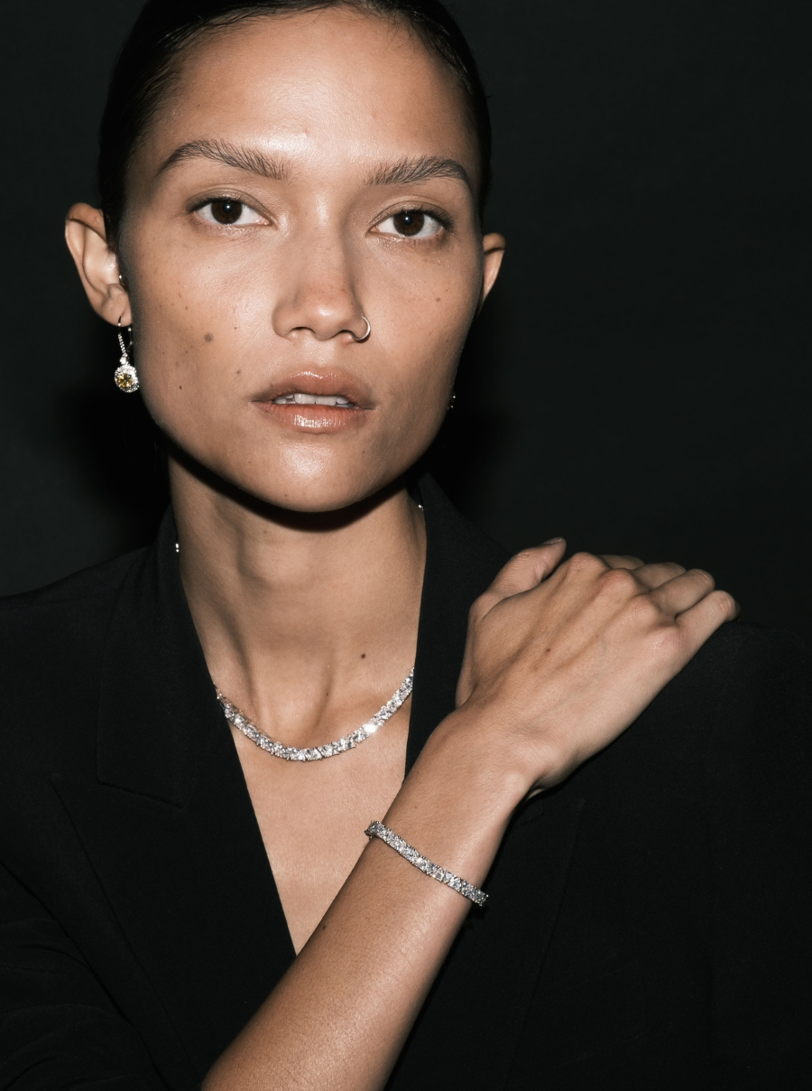 THEODORA RIVIÈRE BRACELET IN LAB WHITE SAPPHIRE