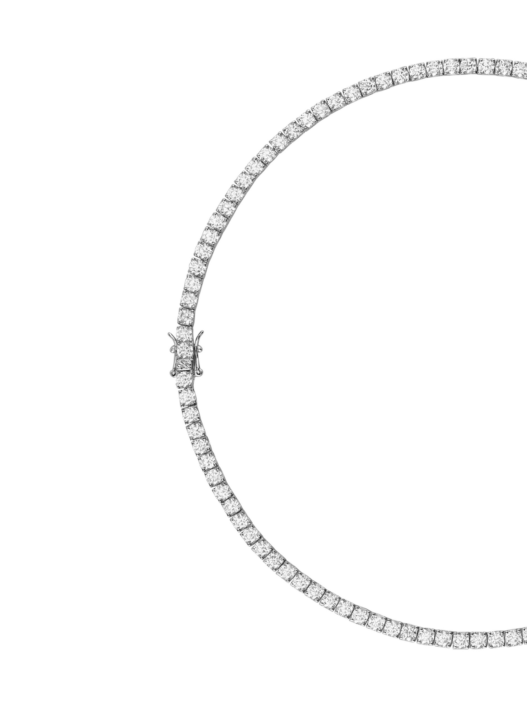 KATE RIVIÈRE NECKLACE IN 3.75MM LAB WHITE SAPPHIRE
