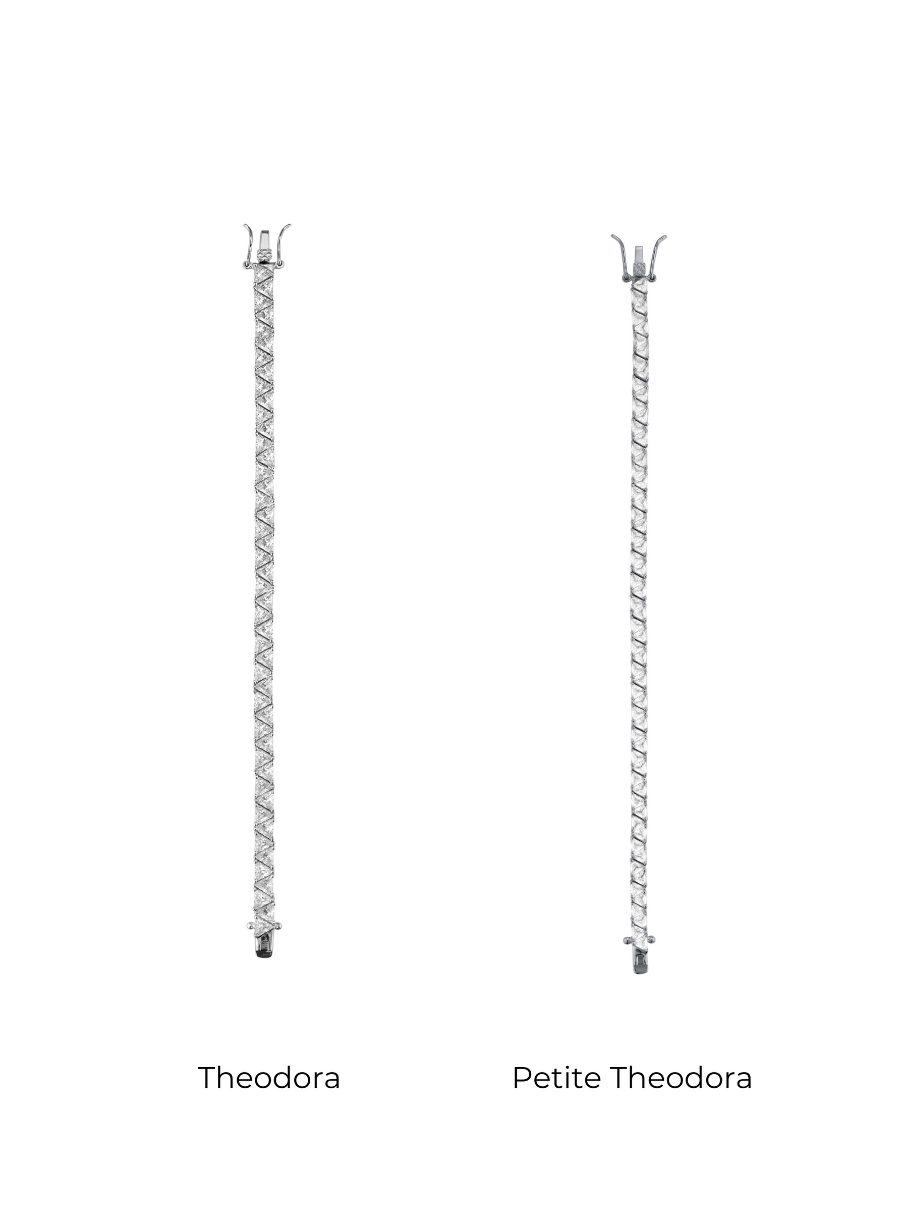 PETITE THEODORA RIVIÈRE BRACELET IN LAB WHITE SAPPHIRE