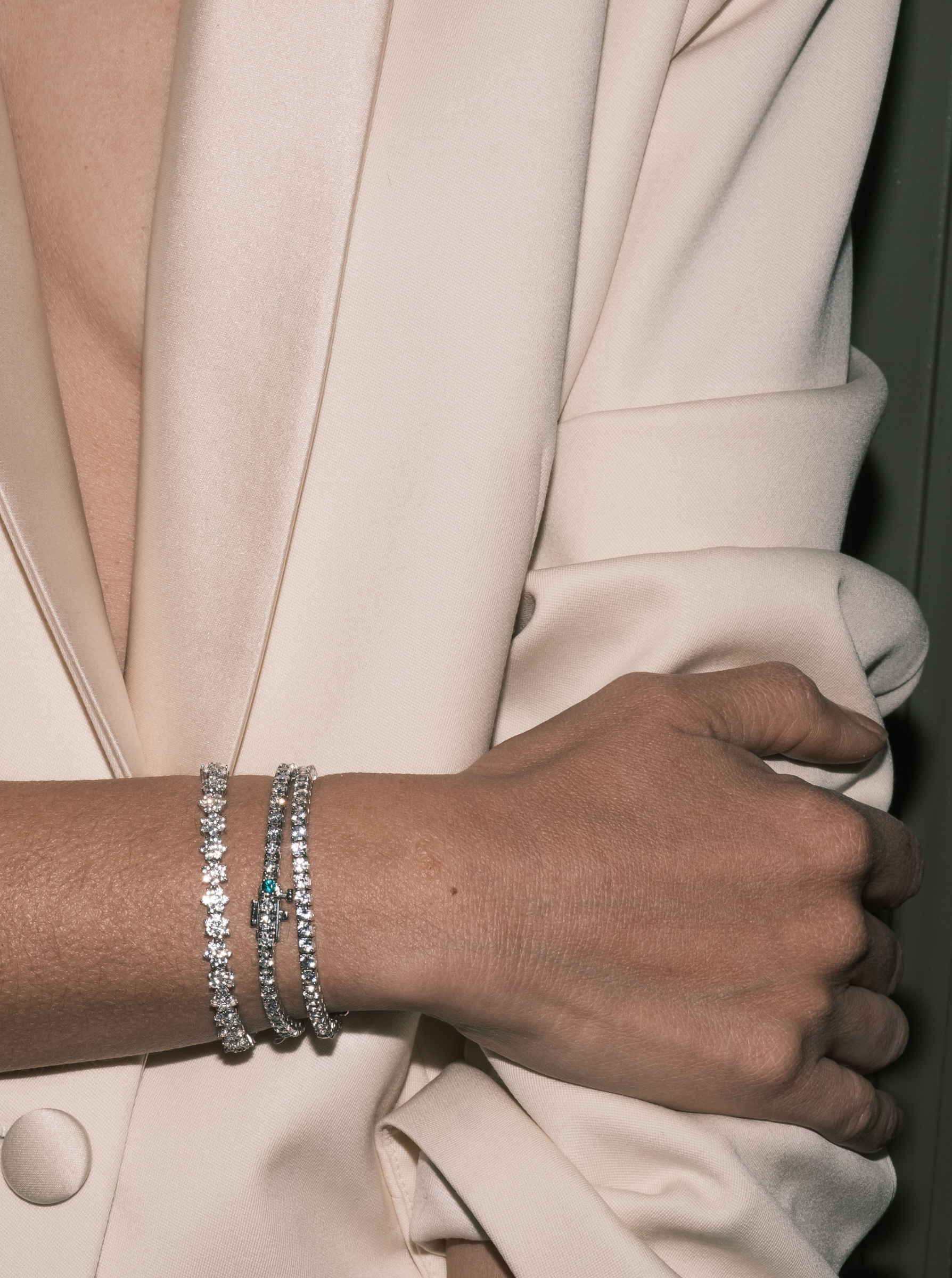 PETITE MARGUERITE RIVIÈRE BRACELET IN LAB WHITE SAPPHIRE