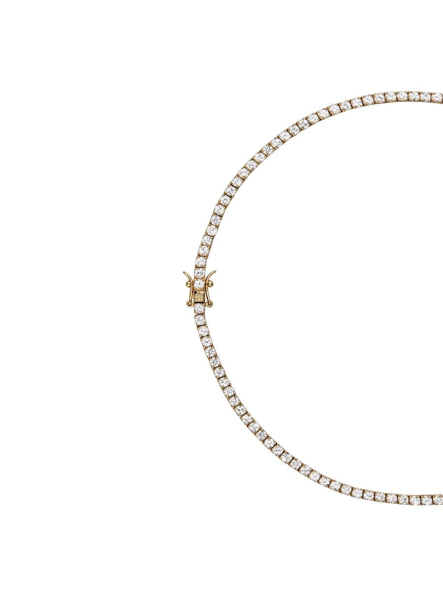 MOSS RIVIÈRE NECKLACE IN 3MM LAB WHITE SAPPHIRE
