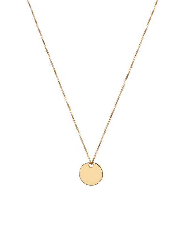 LARGE DISC ID NECKLACE, GOLD