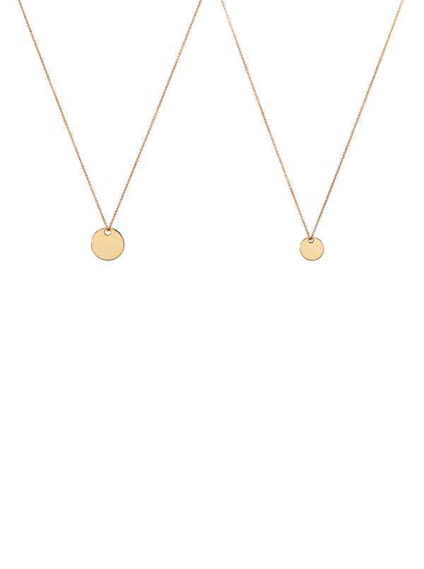 SMALL DISC ID NECKLACE, GOLD