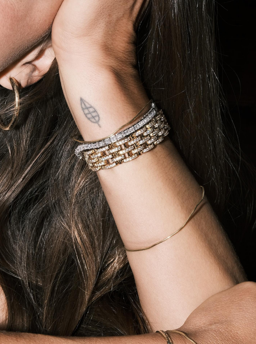 BENEDETTA PAVÉ LINK BRACELET IN LAB WHITE SAPPHIRE