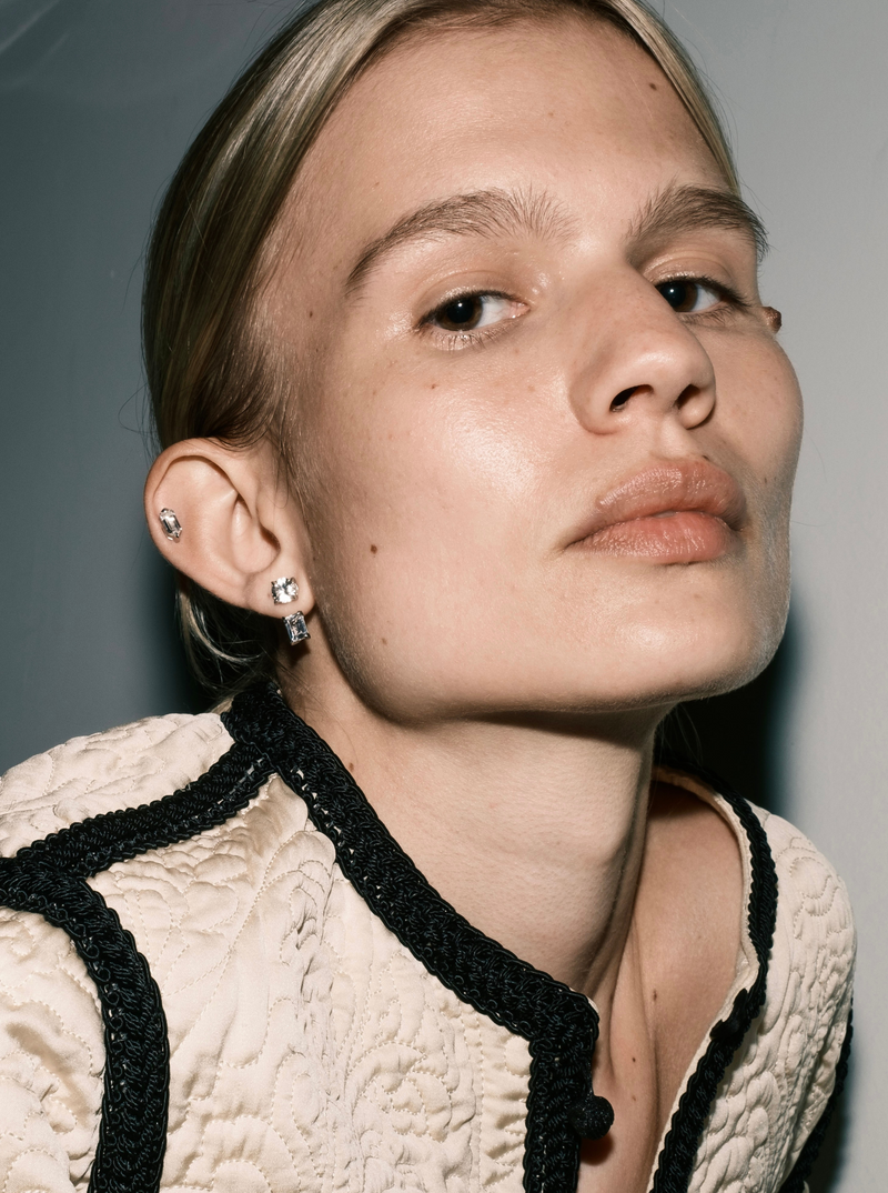 Emerald cut sales white sapphire earrings