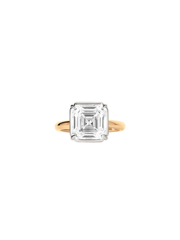 14K ELLIS ASSCHER-CUT SOLITAIRE RING IN LAB DIAMOND