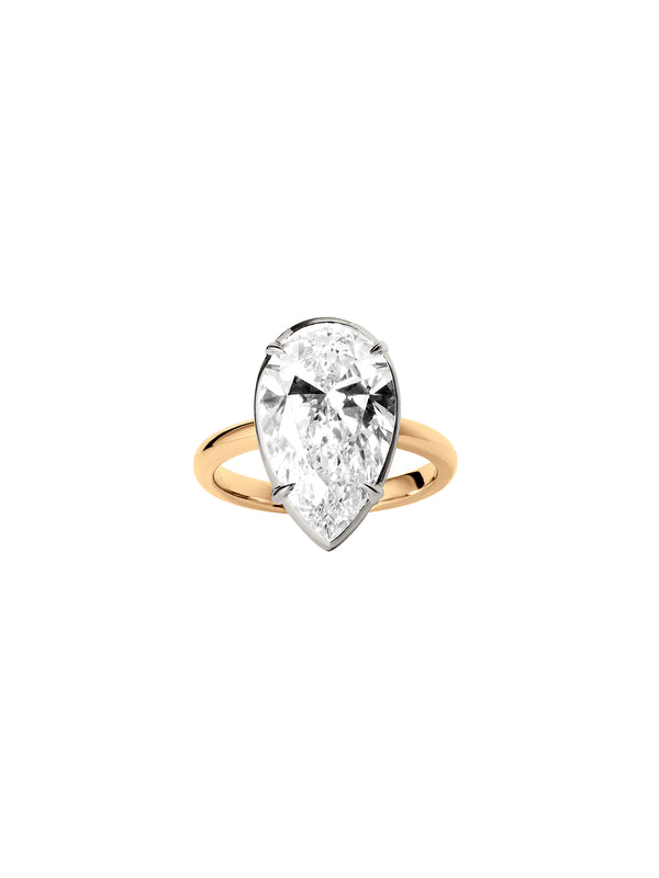 14K ELLIS PEAR-CUT SOLITAIRE RING IN LAB DIAMOND