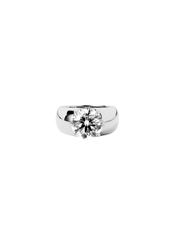 14K RHYS ROUND-CUT PINKY RING IN LAB DIAMOND
