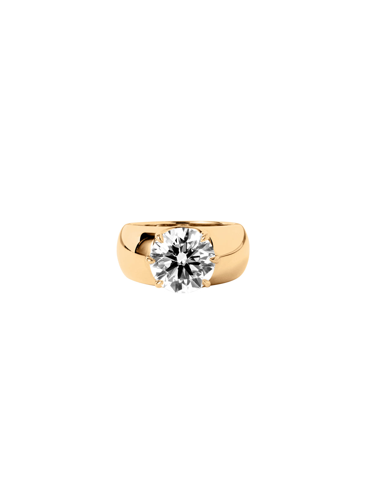 Linkey Rings 14K RHYS ROUND-CUT PINKY RING IN LAB DIAMOND, 14K YELLOW GOLD – Dorsey