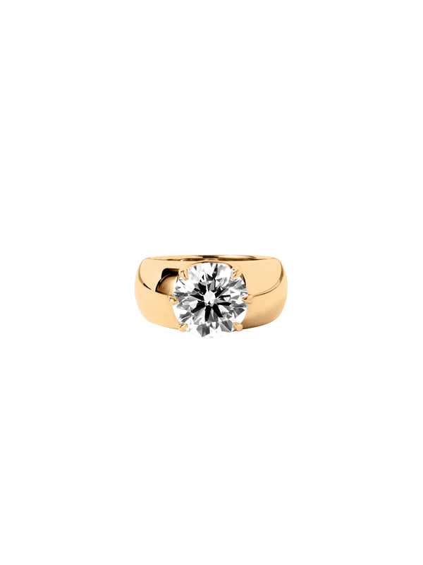 14K RHYS ROUND-CUT PINKY RING IN LAB DIAMOND