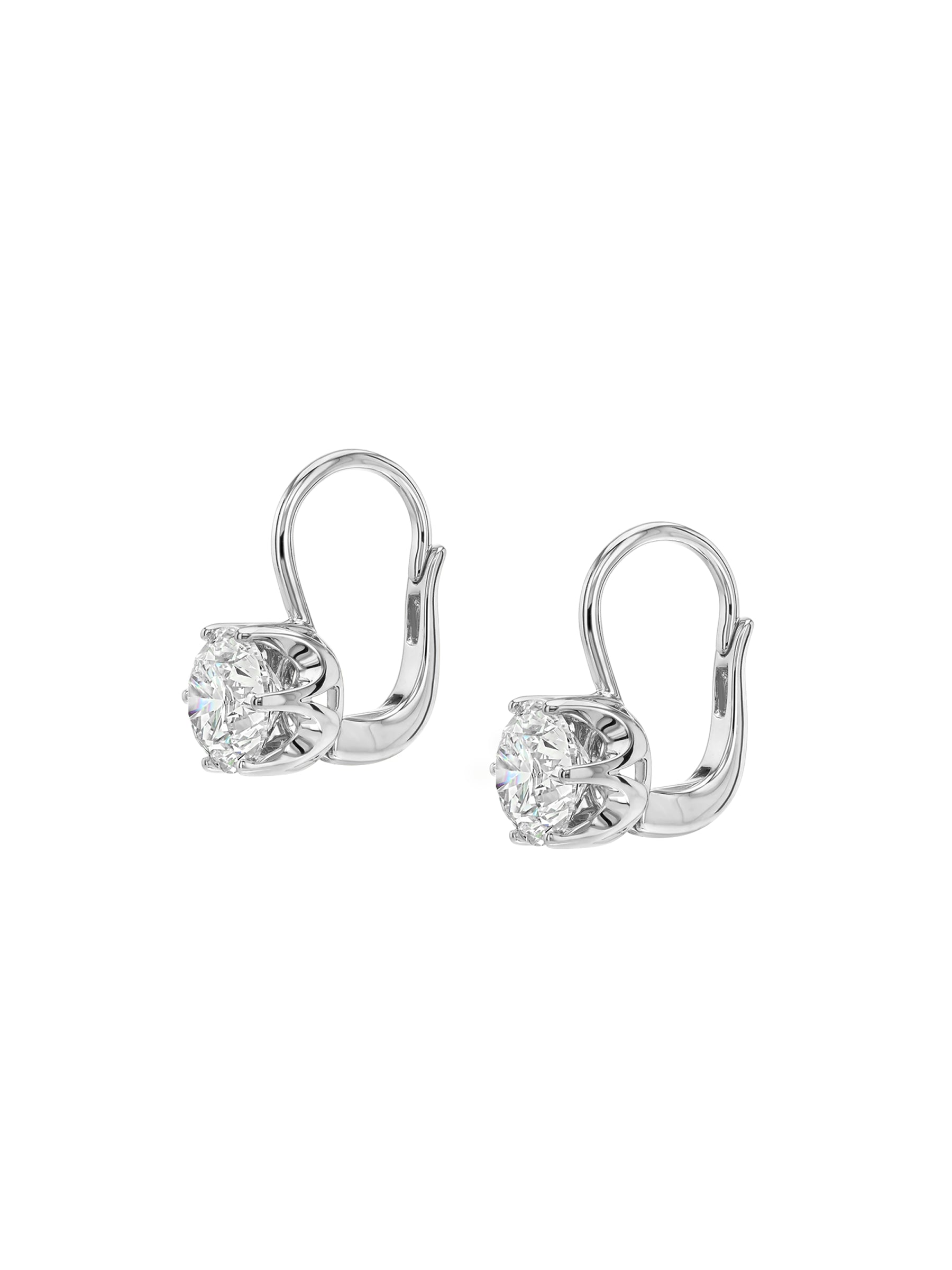 14K CECILIA EARRINGS IN LAB DIAMOND, 14K WHITE GOLD