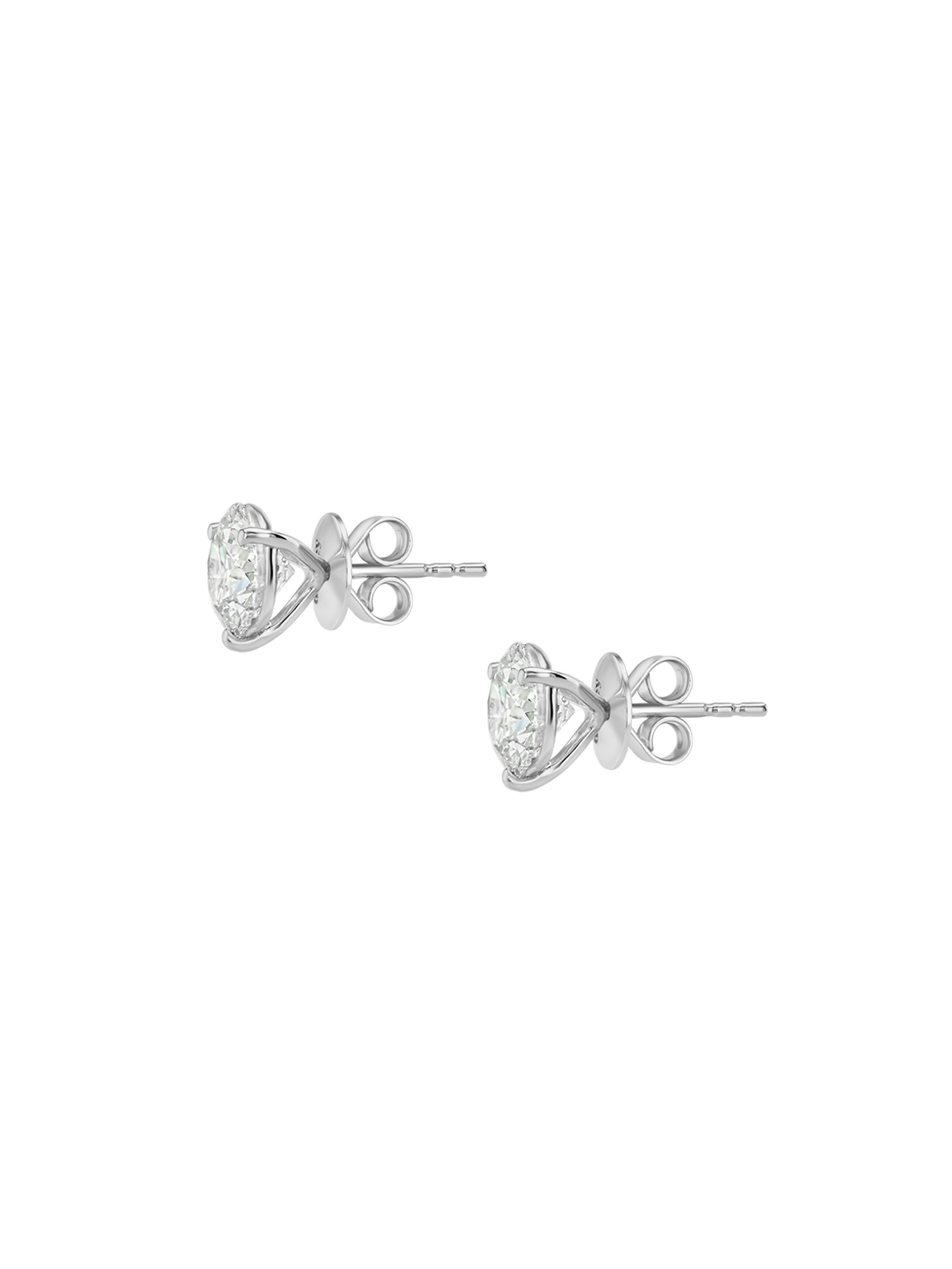 14K OVERSIZED MARTINI STUD EARRINGS IN LAB DIAMOND, 14K WHITE GOLD