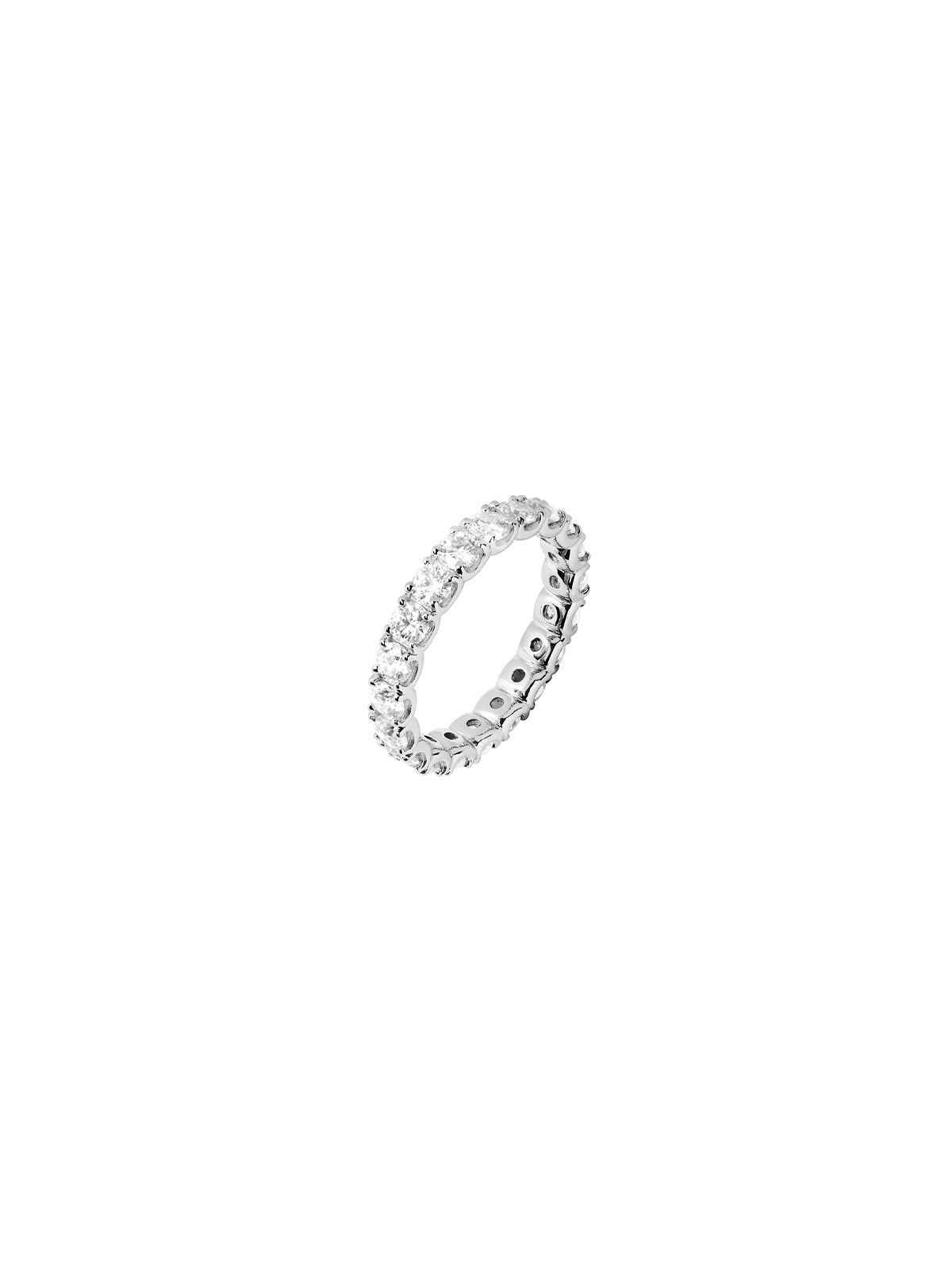 14K ROUND-CUT ETERNITY BAND IN LAB DIAMOND, 14K WHITE GOLD
