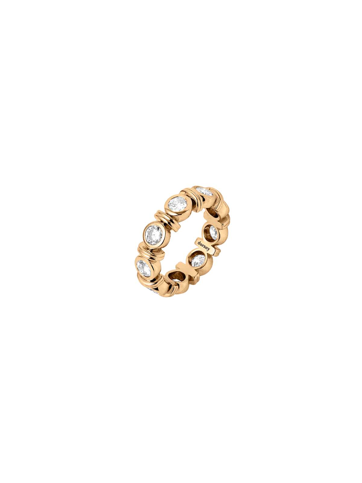 14K PETITE RHEN ROUND-CUT RING IN LAB DIAMOND, 14K YELLOW GOLD