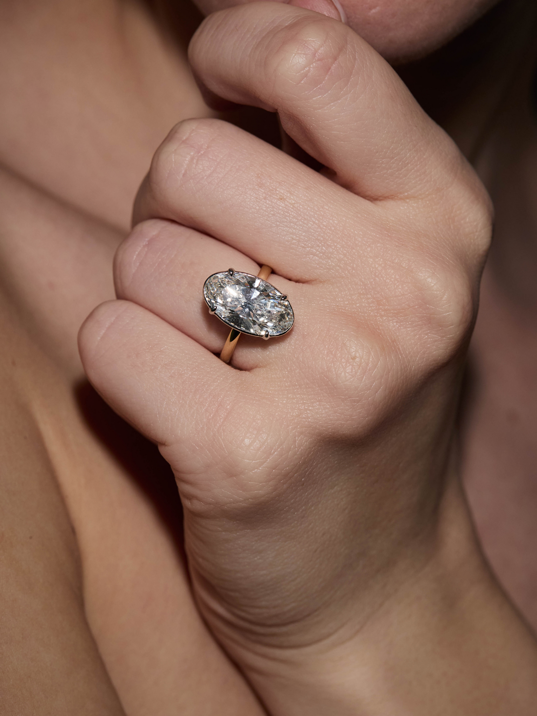 14K ELLIS OVAL-CUT SOLITAIRE RING IN LAB DIAMOND
