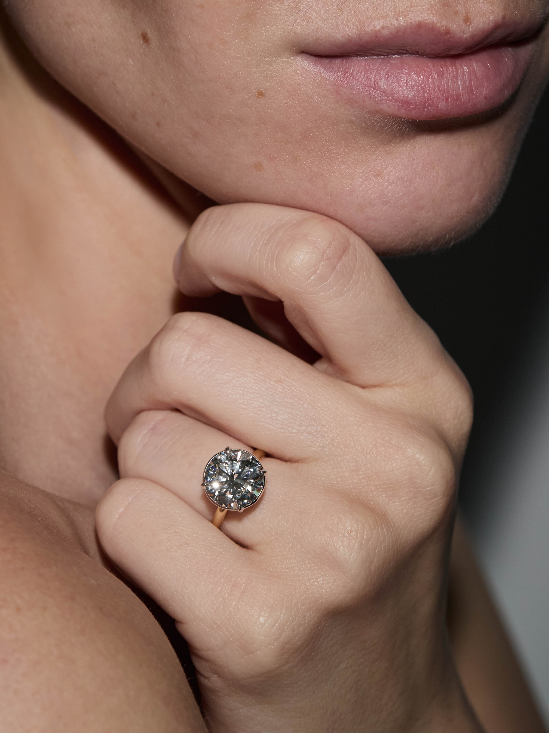 14K ELLIS ROUND-CUT SOLITAIRE RING IN LAB DIAMOND