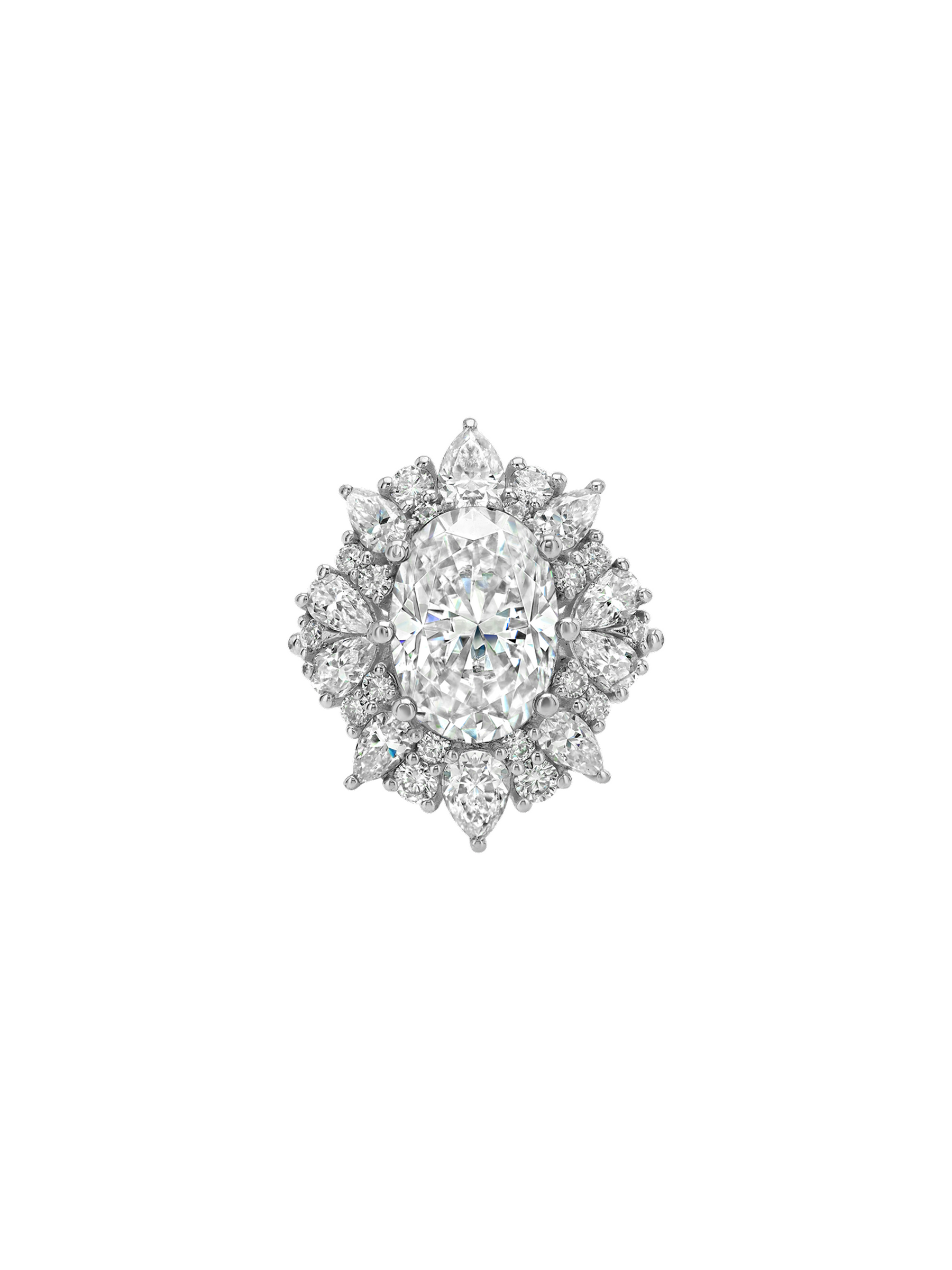 14K HOUGHTON RING IN LAB DIAMOND, 14K WHITE GOLD