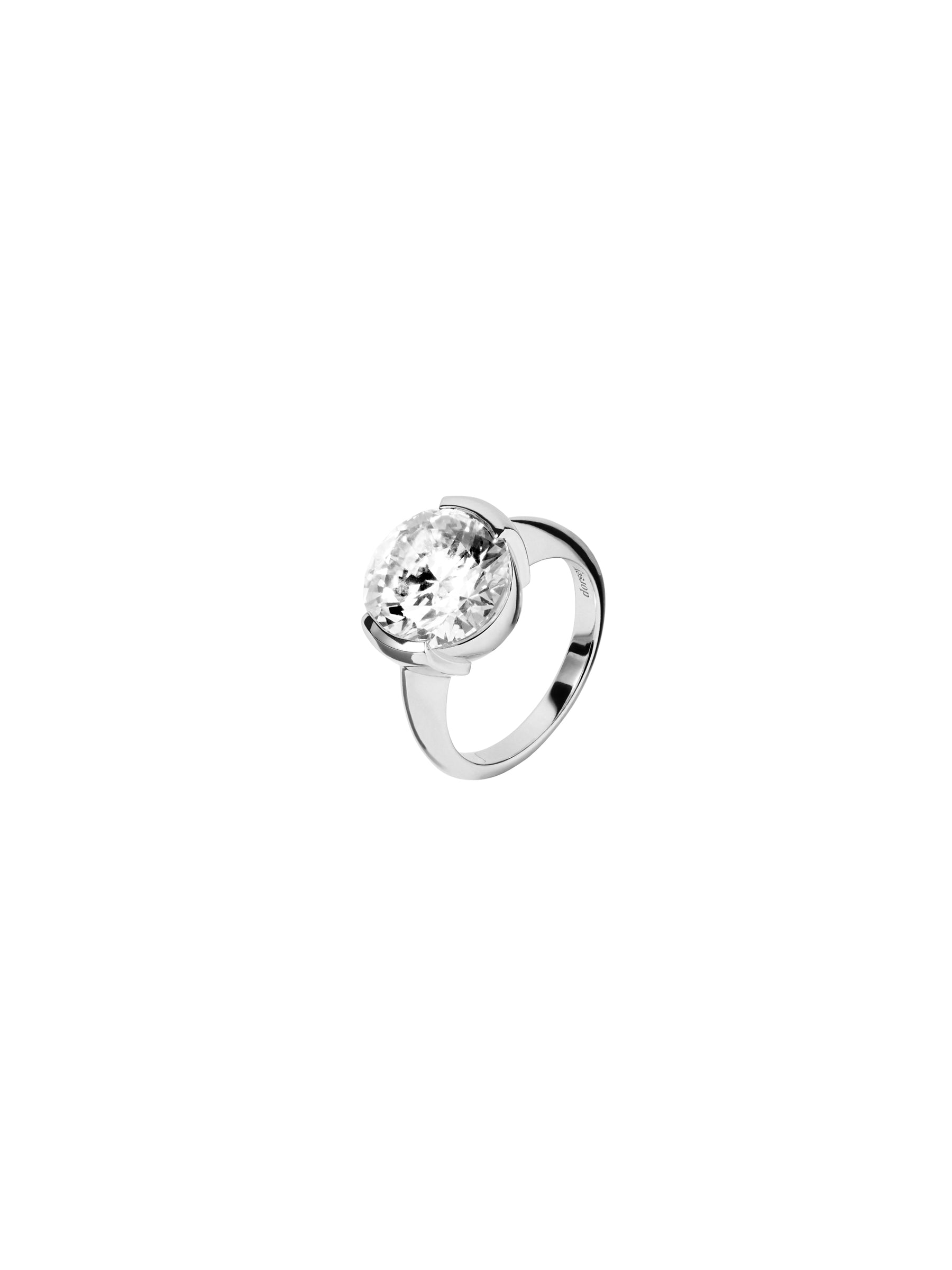 14K INÈS ROUND-CUT RING IN LAB DIAMOND