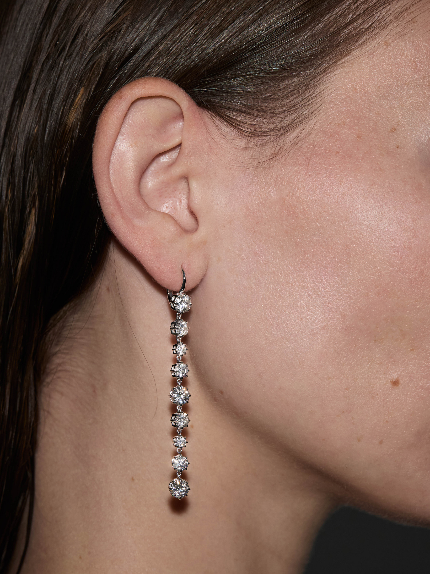 JOSEPHINE RIVIÈRE EARRINGS IN MOISSANITE, GOLD VERMEIL
