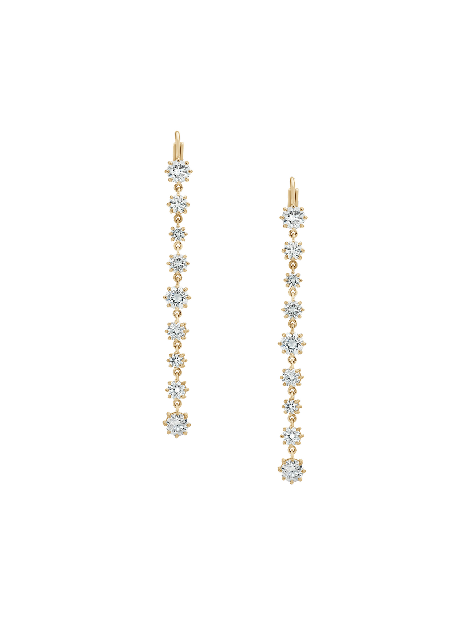14K JOSEPHINE RIVIÈRE DROP EARRINGS IN LAB DIAMOND, 14K YELLOW GOLD