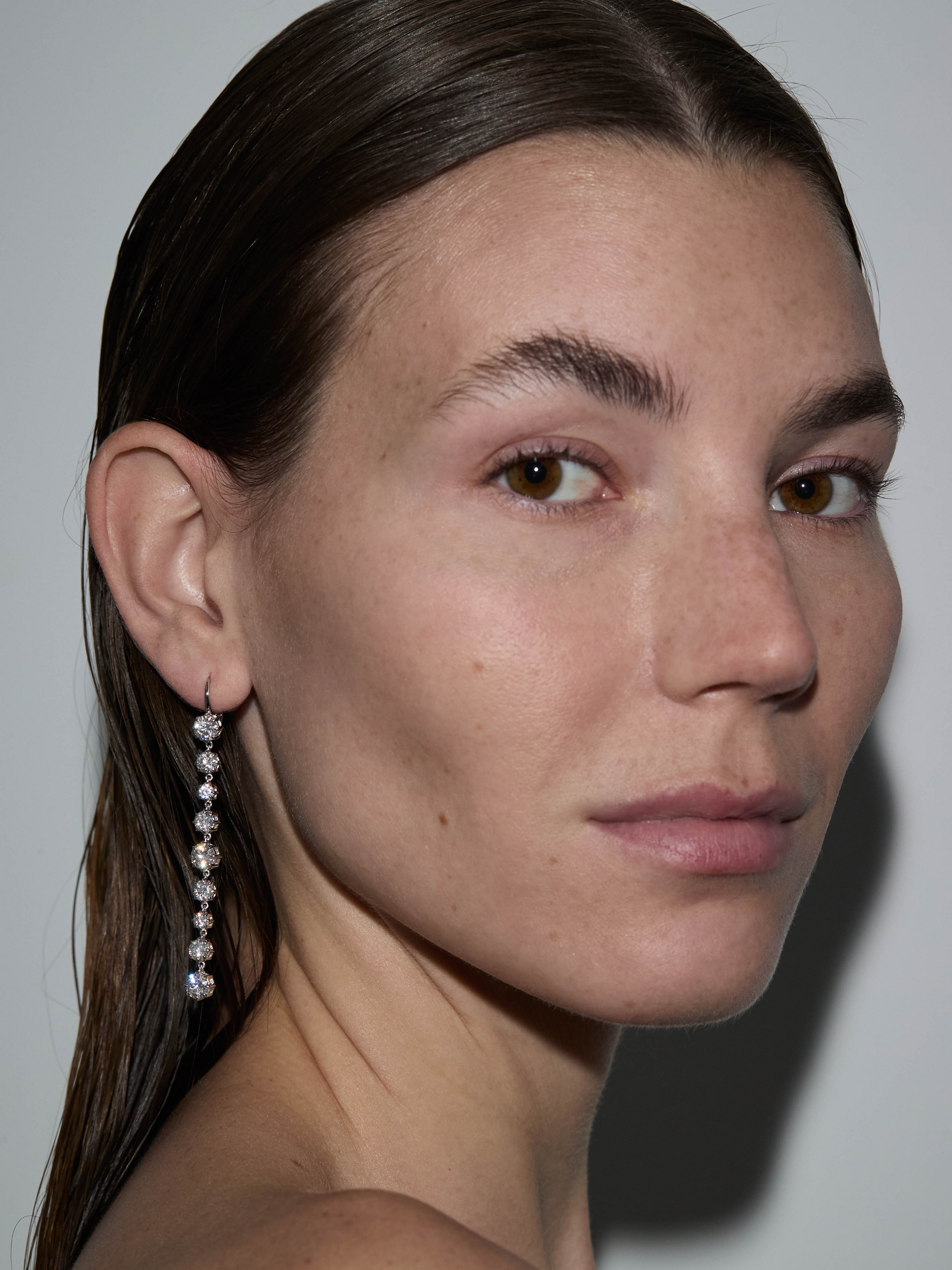 JOSEPHINE RIVIÈRE EARRINGS IN MOISSANITE, GOLD VERMEIL