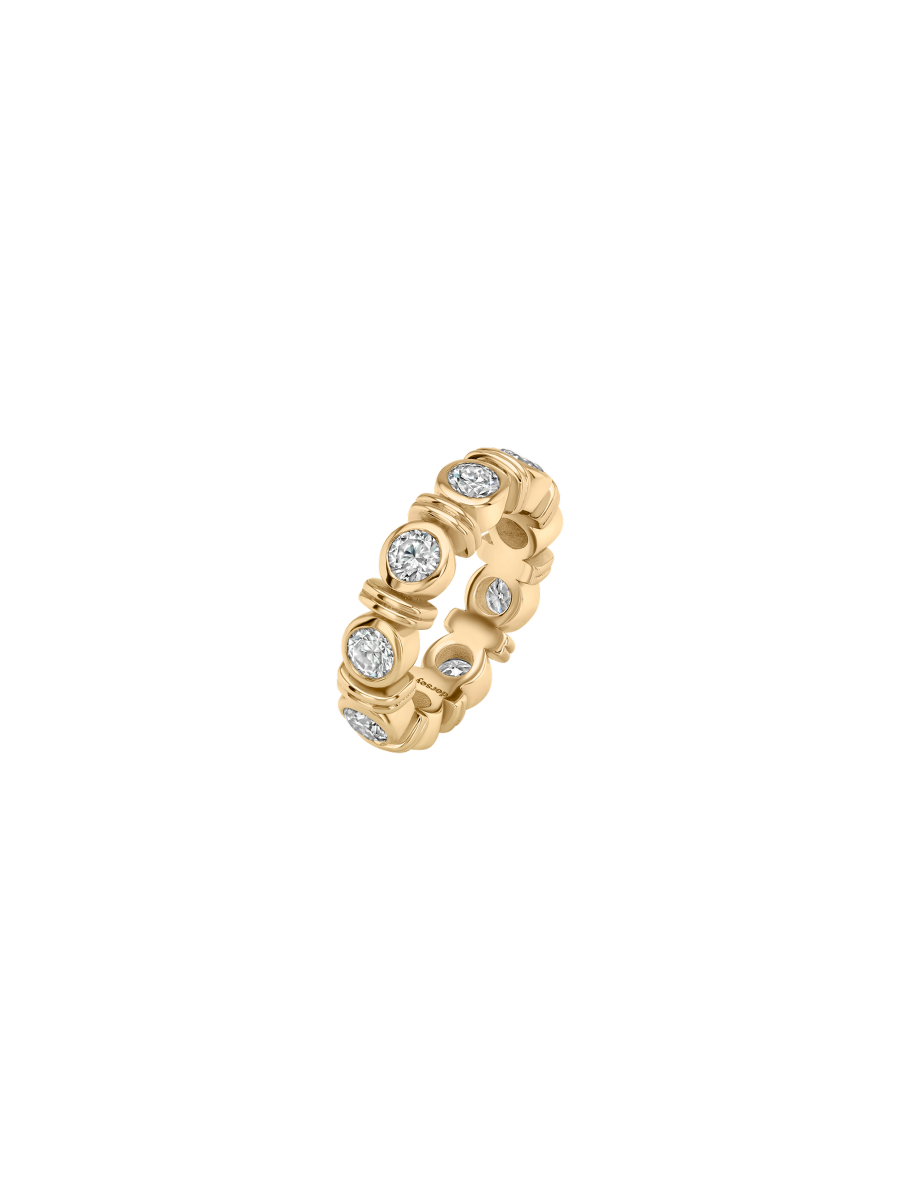 PETITE RHEN ROUND-CUT RING IN MOISSANITE, GOLD VERMEIL