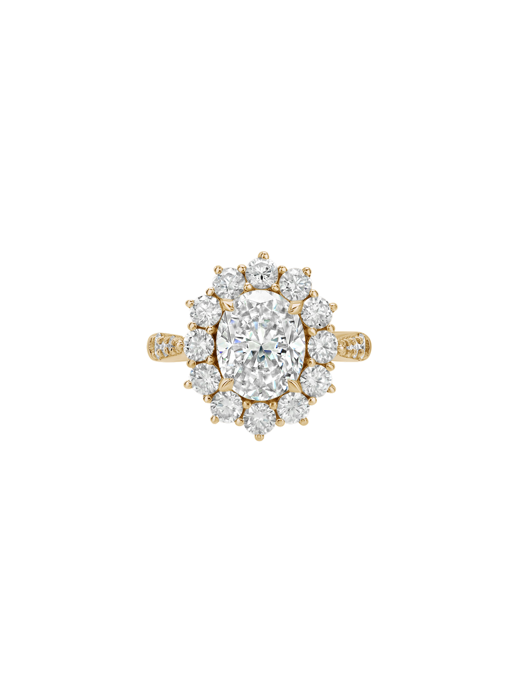 14K PETITE SPENCER RING IN LAB DIAMOND, 14K YELLOW GOLD