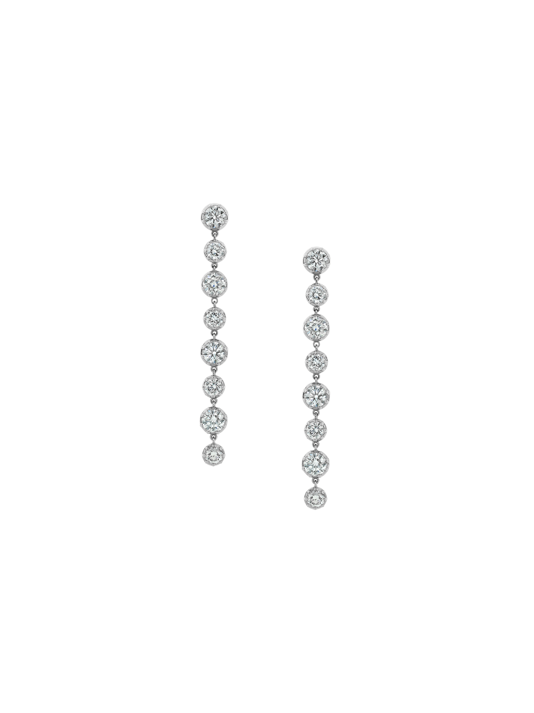 14K SHORT SYLVIE RIVIÈRE DROP EARRINGS IN LAB DIAMOND, 14K WHITE GOLD