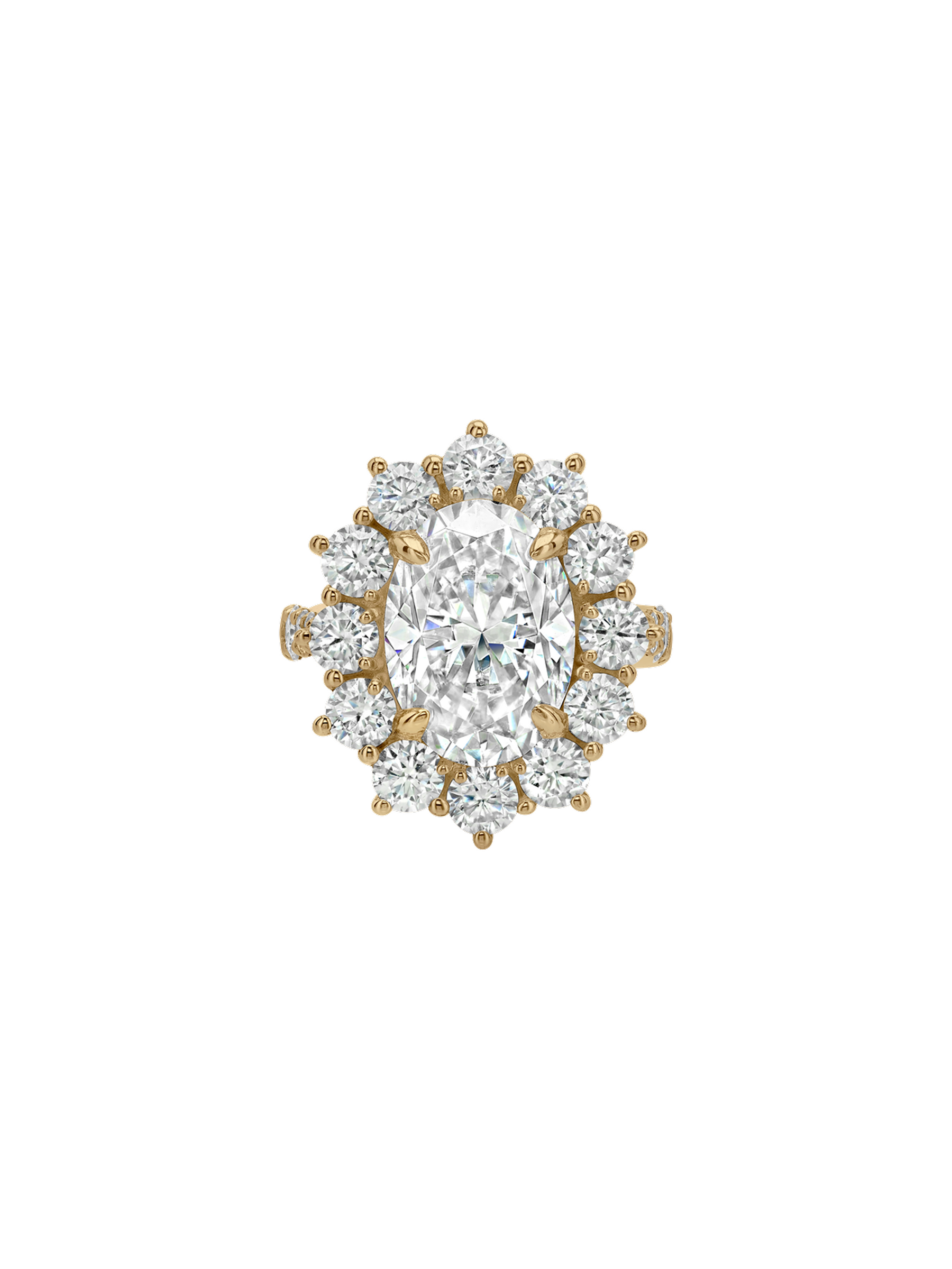 SPENCER RING IN MOISSANITE, GOLD VERMEIL