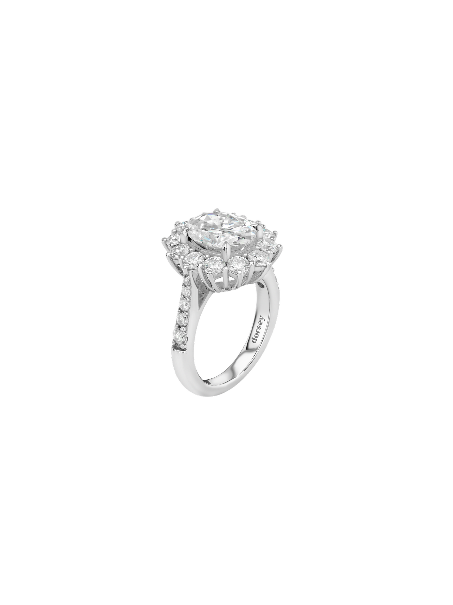 14K PETITE SPENCER RING IN LAB DIAMOND, 14K WHITE GOLD