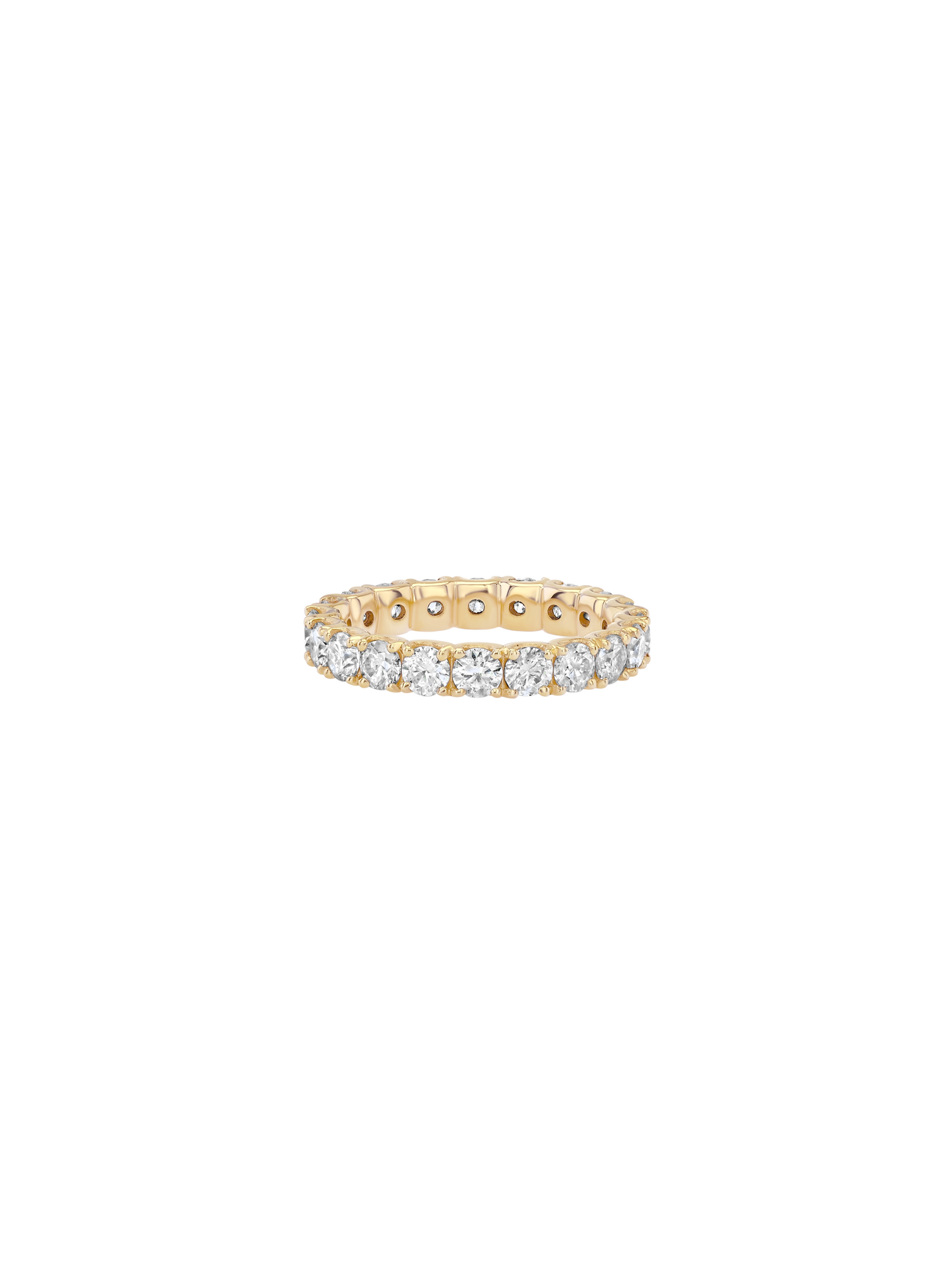 ROUND-CUT ETERNITY BAND IN MOISSANITE, GOLD VERMEIL