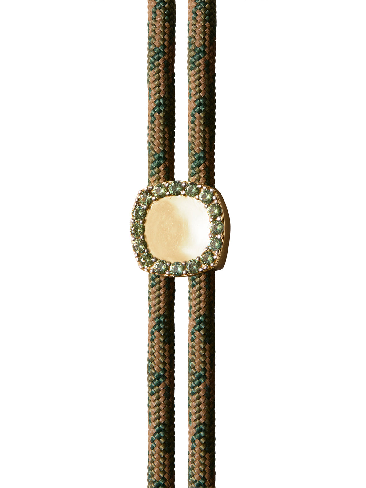 YVES LAB MOSS GREEN PARACORD NECKLACE, CAMO