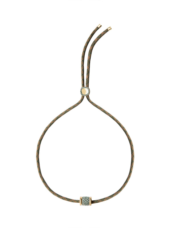YVES LAB MOSS GREEN PARACORD NECKLACE, CAMO