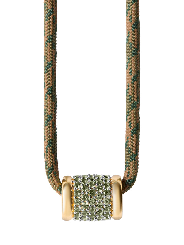 YVES LAB MOSS GREEN PARACORD NECKLACE, CAMO