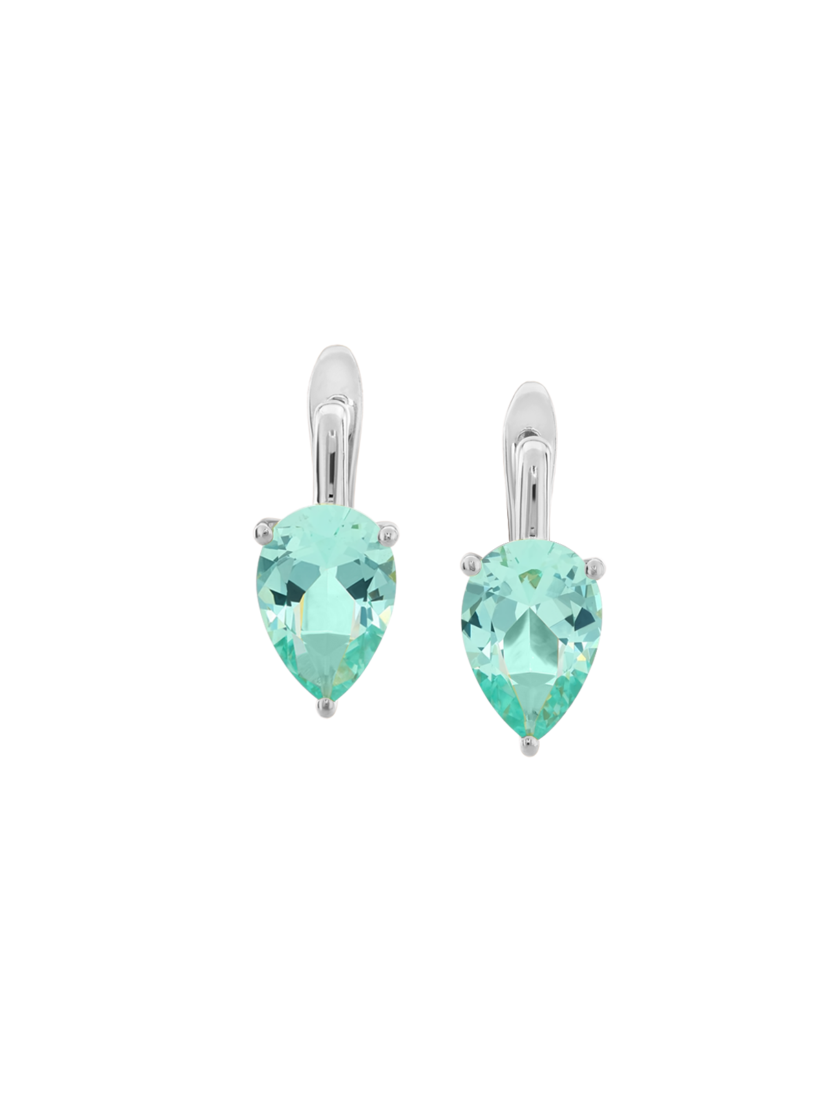 PORTER PEAR-CUT EARRINGS IN NANO AZURE, STERLING SILVER