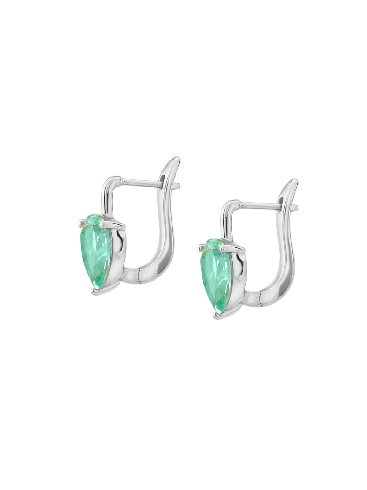 PORTER PEAR-CUT EARRINGS IN NANO AZURE, STERLING SILVER