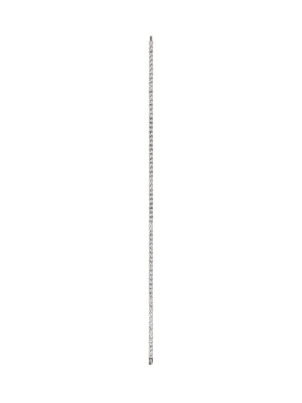 KATE ROUND CUT 3MM, LAB WHITE SAPPHIRE RIVIÈRE ANKLET, SILVER