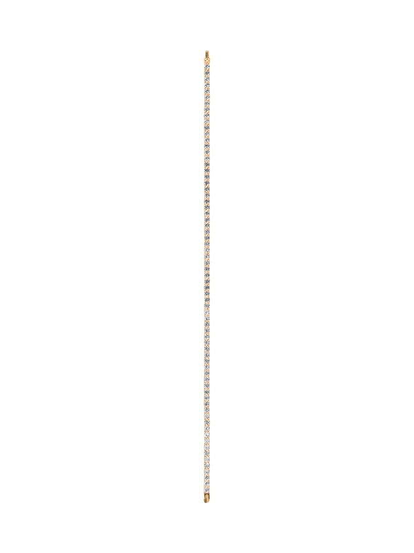 KATE ROUND CUT 3MM, LAB WHITE SAPPHIRE RIVIÈRE ANKLET, GOLD