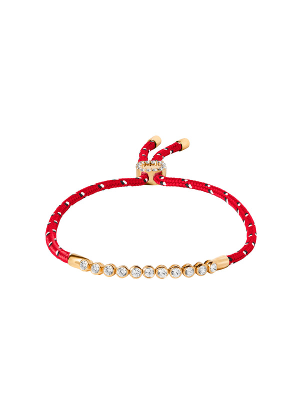 JAMES BEZEL ROUGE PARACORD ANKLET, GOLD