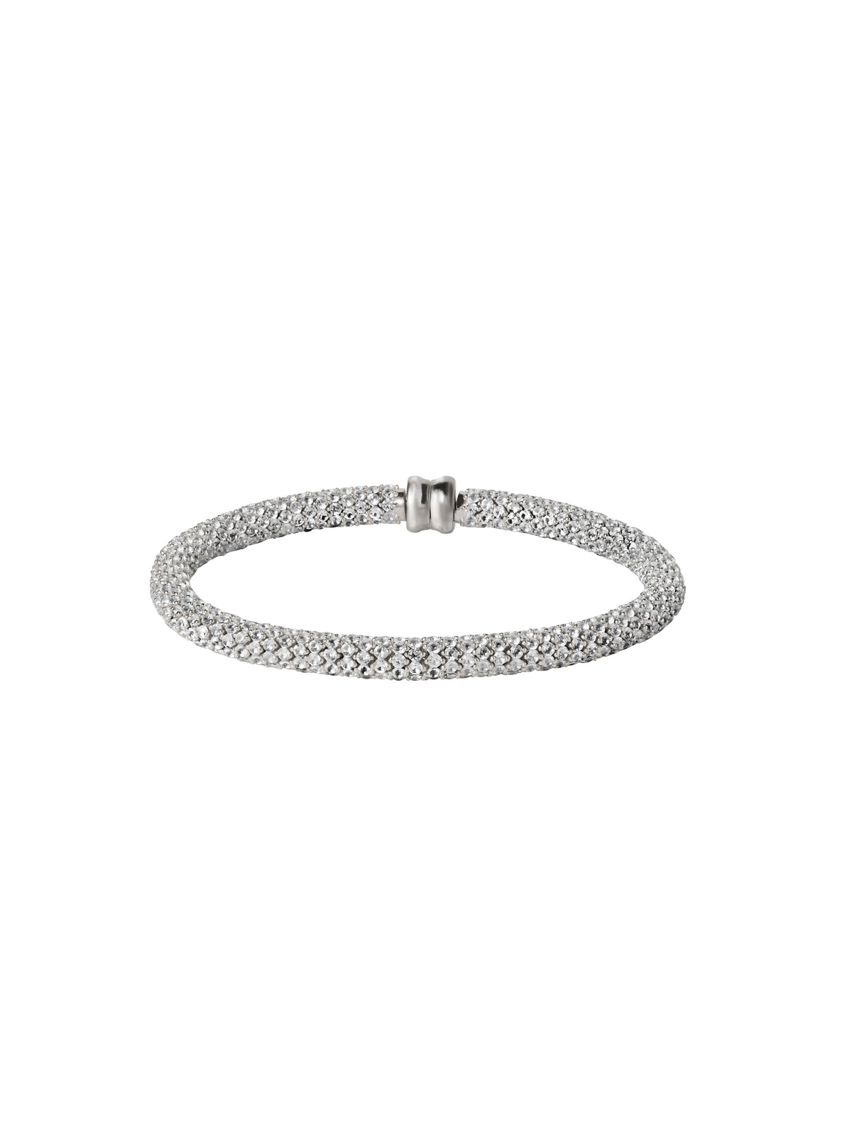 CELESTE ANKLET, LAB WHITE SAPPHIRE, SILVER