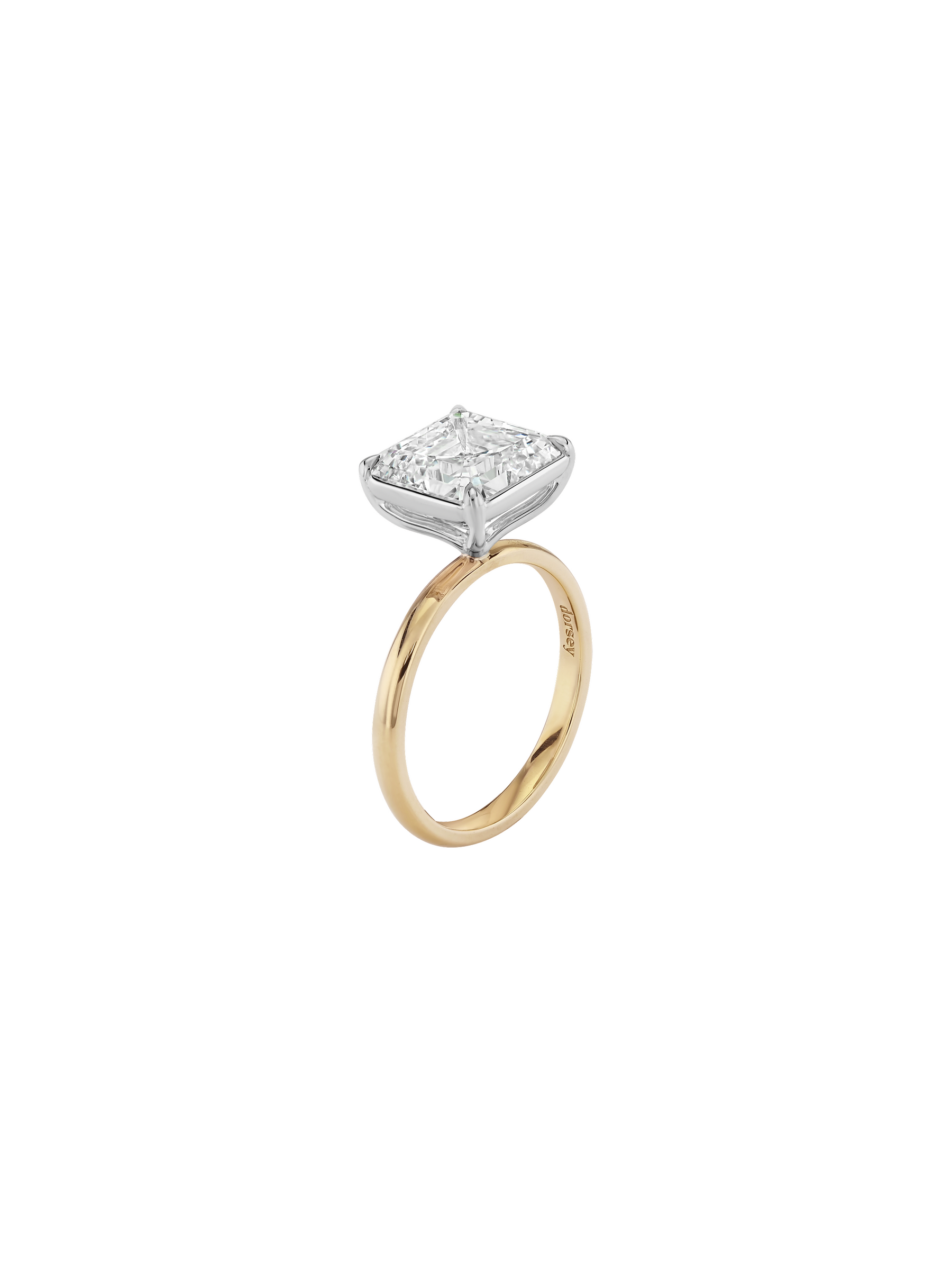 14K ELLIS ASSCHER-CUT SOLITAIRE RING IN LAB DIAMOND
