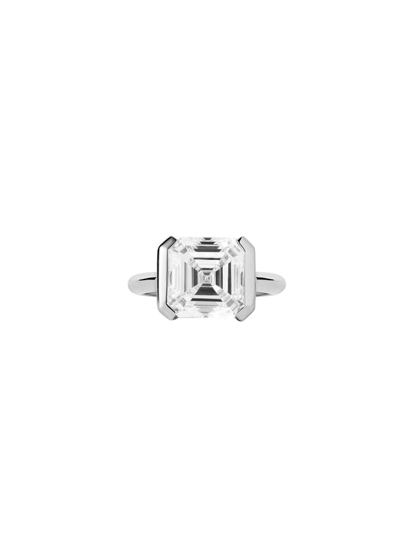 14K INÈS ASSCHER-CUT RING IN LAB DIAMOND