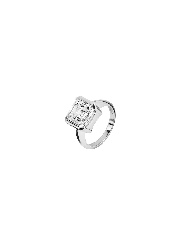 14K INÈS ASSCHER-CUT RING IN LAB DIAMOND