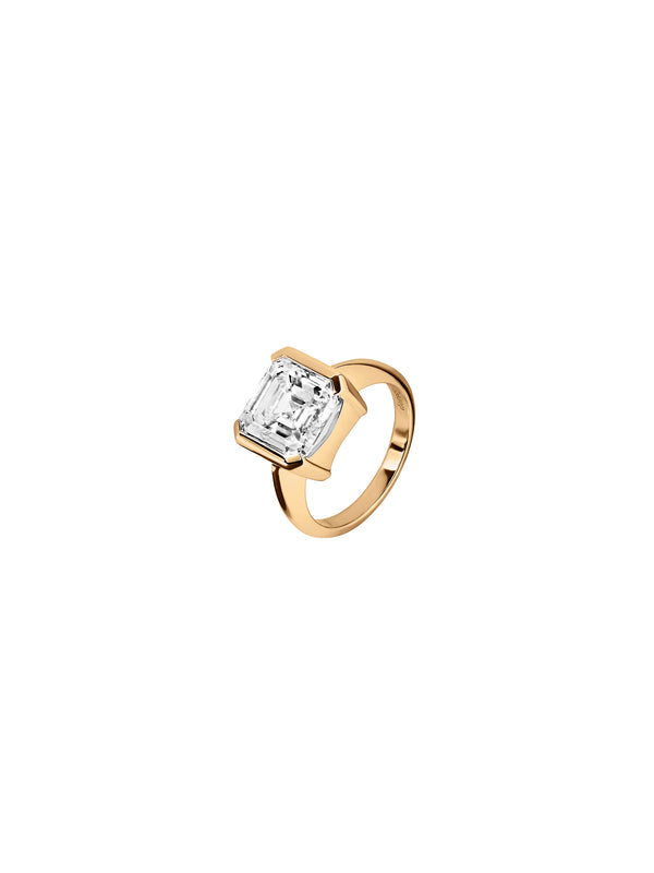 14K INÈS ASSCHER-CUT RING IN LAB DIAMOND