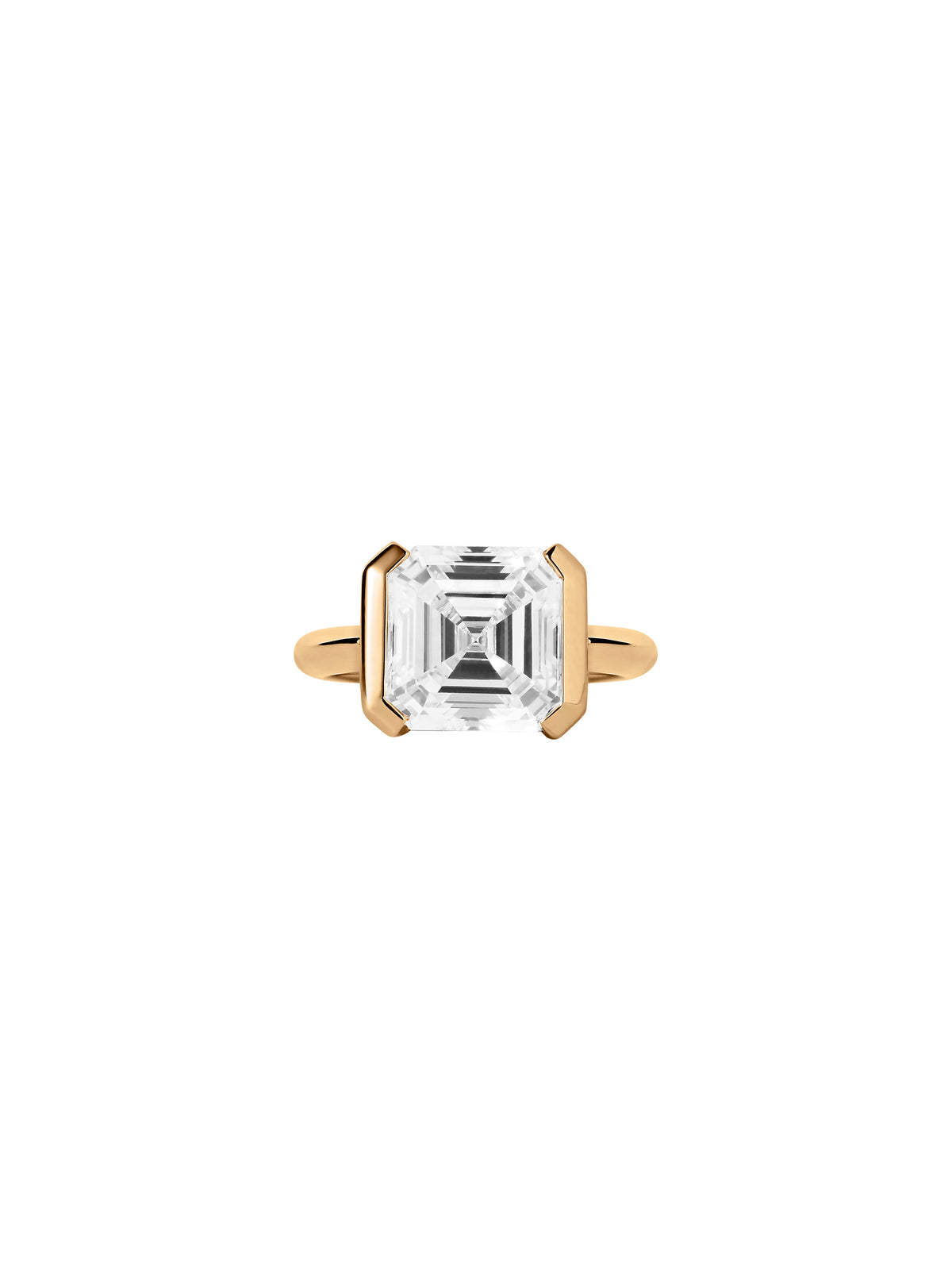 14K INÈS ASSCHER-CUT RING IN LAB DIAMOND