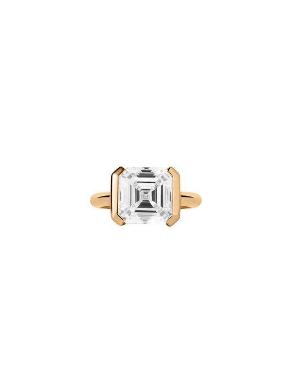 14K INÈS ASSCHER-CUT RING IN LAB DIAMOND