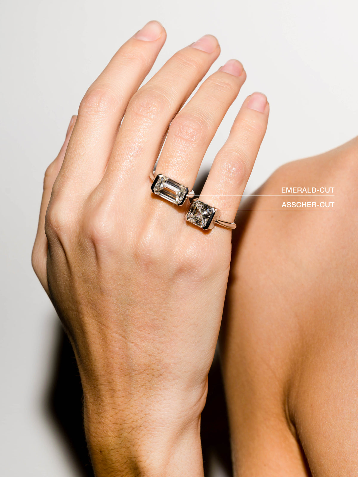 14K INÈS ASSCHER-CUT RING IN LAB DIAMOND