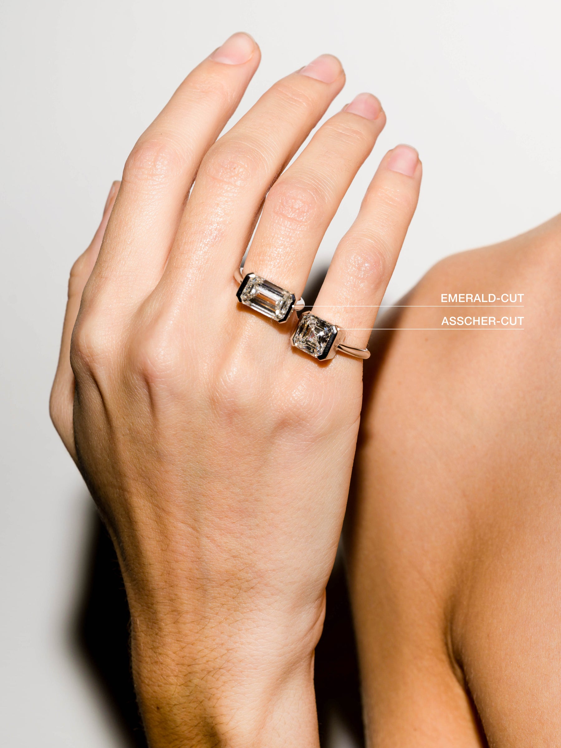 14K INÈS ASSCHER-CUT RING IN LAB DIAMOND