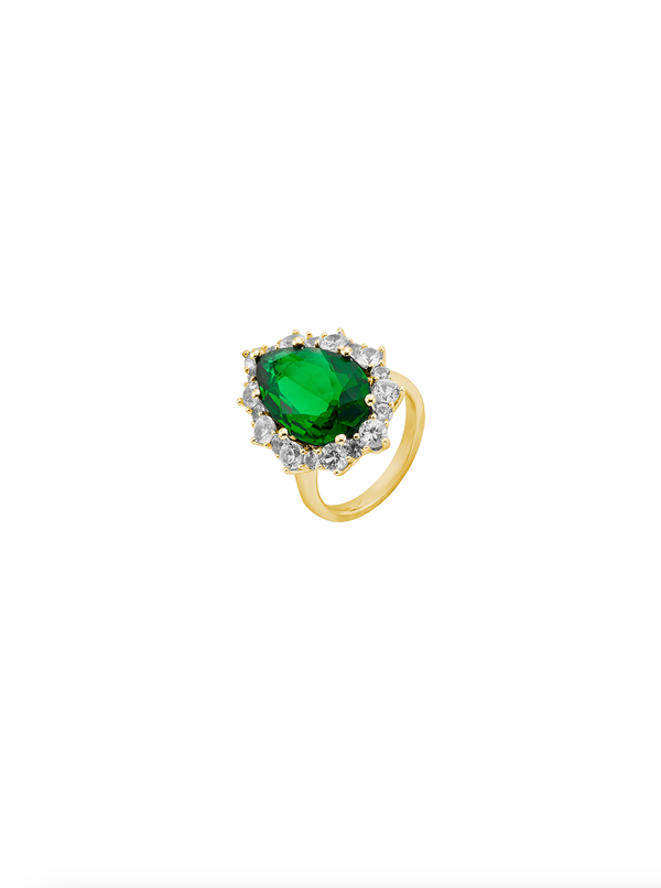 BARTLETT, LAB-GROWN EMERALD RING, GOLD