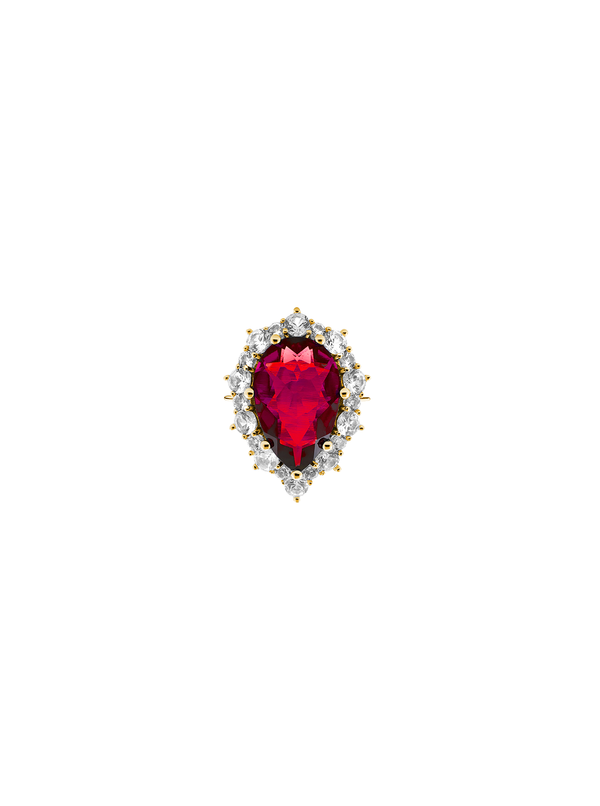 BARTLETT, LAB-GROWN RED SAPPHIRE RING, GOLD